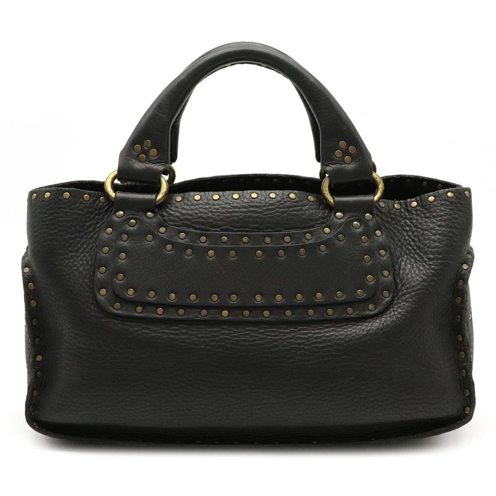 Celine Boogie Bag Handbag Studded Leather Black
